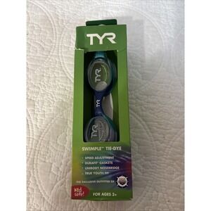 TYR Swimple Tie Dye Kids‎ Youth Swim Goggles Green/blue
